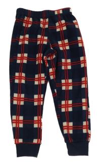 Tmavomodro-bílo-červené kostkované kalhoty Little kids 