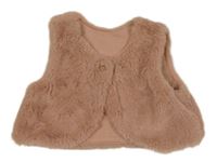 Starorůžová kožešinová podšitá vesta Nutmeg