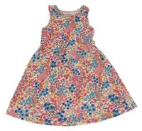 Barevné bavlněné květované šaty C&A