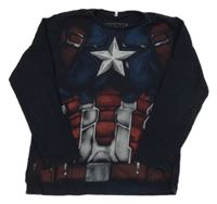 Tmavomodré triko Captain America Marvel
