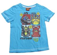 Azurové tričko s Angry Birds