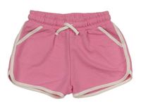 Růžovo-bílé teplákové kraťasy PRIMARK