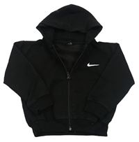 Černá propínací mikina s logem a kapucí Nike