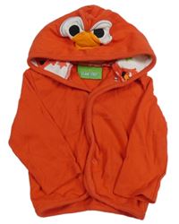 Červená propínací slabá mikina s kapucí - Elmo 