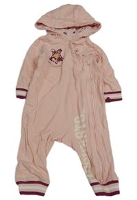 Světlerůžová tepláková kombinéza s erbem - Harry Potter a kapucí 