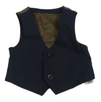 Tmavomodro-bronzová slavnostní vesta zn. River Island