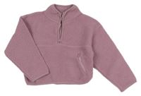 Starorůžová huňatá mikina St. Bernard