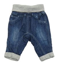 Tmavomodré podšité turecké rifle s úpletovým pasem Ergee