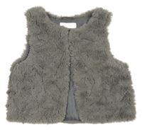 Šedé kožešinové podšité bolérko H&M