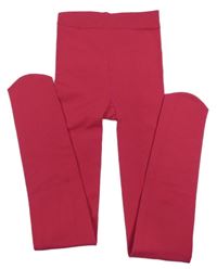 Malinové thermo punčocháče