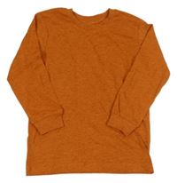 Cihlovo-šedé melírované triko Matalan