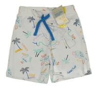 Nové - bílé kraťasy se zvířátky PRIMARK