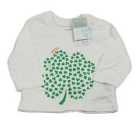 Nové - Bílé triko s trojlístky Primark