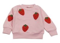 Růžová mikina s jahodami Shein