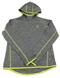 Tmavošedá melírovaná sportovní mikina s kapucí Manguun