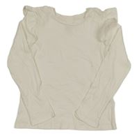 Krémové triko s volánky C&A