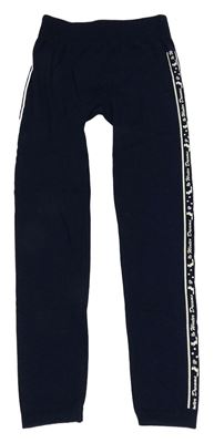 Tmavomodré tepláky s pruhem s veverkami Kids