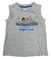 Šedé melírované tílko s Mauglím a Balúem C&A