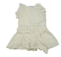 Smetanový šifonový kraťasový overal s kamínky Mayoral