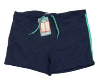 Nové - Tmavomodré nohavičkové plavky s pruhem Tu