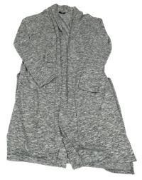 Šedý melírovaný úpletový cardigan Page One Young