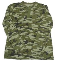 Army triko s kapsou a knoflíky GAP