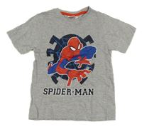 Šedé melírované tričko se Spidermanem Marvel