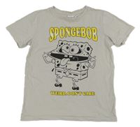 Světlešedé tričko se SpongeBobem