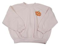 Světlerůžová oversize mikina s dýní Matalan
