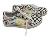 Bílo-barevné plátěné tenisky s logem Vans vel. 34,5