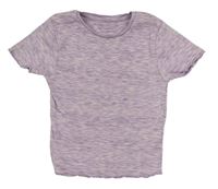 Lila melírované žebrované crop tričko Primark