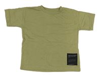 Khaki tričko s nášivkou Zara