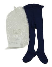 Nové - tmavomodré punčocháče 