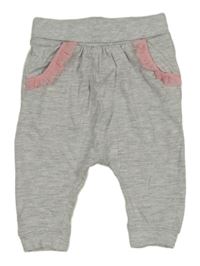 Šedé melírované tepláky s tylem Ergee