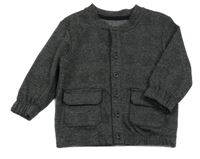 Černo-šedá kostkovaná propínací mikina F&F