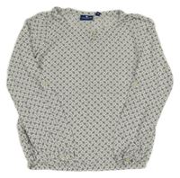 Bílo-modrá vzorovaná lehká halenka Tom Tailor