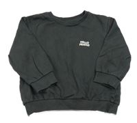 Tmavošedá mikina s nápisem H&M