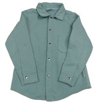 Modrozelená tepláková košile 