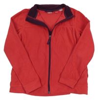Červená fleecová funkční propínací mikina Crivit