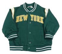 Zelená propínací mikina s nápisem H&M