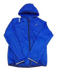 Safírová šusťáková jarní funkční bunda s kapucí Decathlon