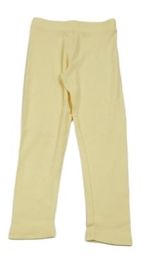 Žluté žebrované legíny River Island