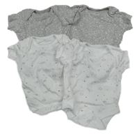 4x body - 2x bílé vzorované + 2x šedé vzorované 