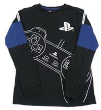 Černo-modré pyžamové triko s ovladačem - Playstation 
