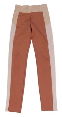 Starorůžovo-růžové sportovní legíny Zara