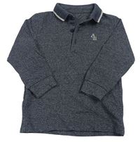 Šedomodré melírované polo triko Matalan