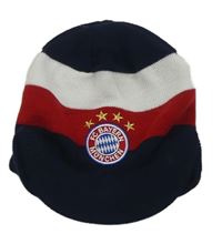 Tmavomodro-bílo-červená mikina s kšiltem - FC BAYERN 