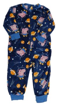 Tmavomodrý plyšový overal s Tomíkem Mothercare