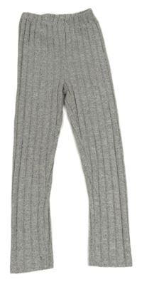 Šedé žebrované úpletové legíny zn. Shein