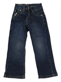 Tmavomodré skinny rifle s korunkami